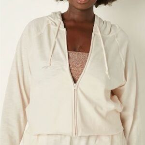 Victoria's Secret Cream Zip Hoodie Sweater